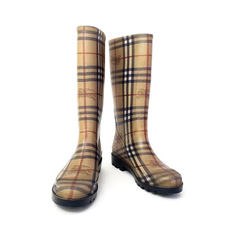 burberry gumboots price|Burberry check back boots.